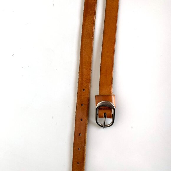 Solid Leather Double Wrap Belt Tan Adjustable - Picture 2 of 9
